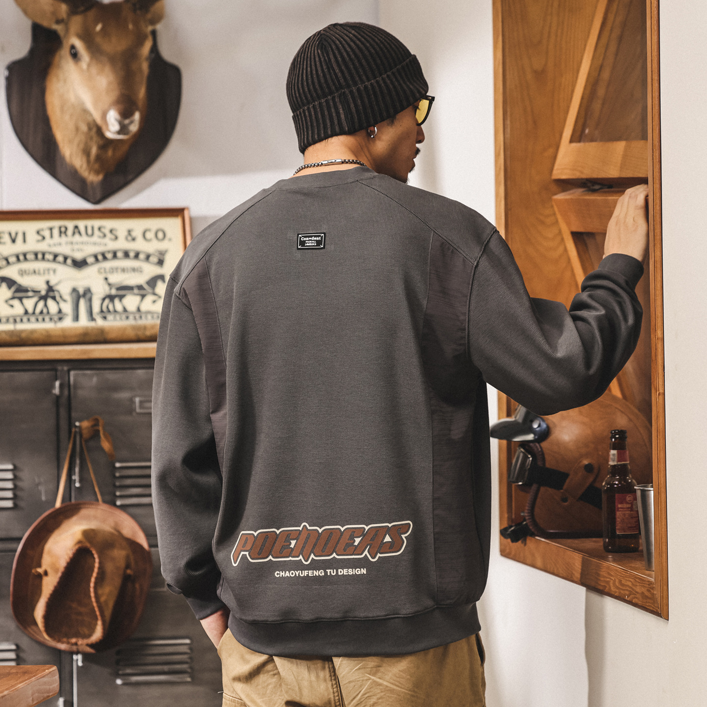 美式復古衛衣男款春秋2025新款潮牌寬鬆大碼休閒380g重磅男士上衣