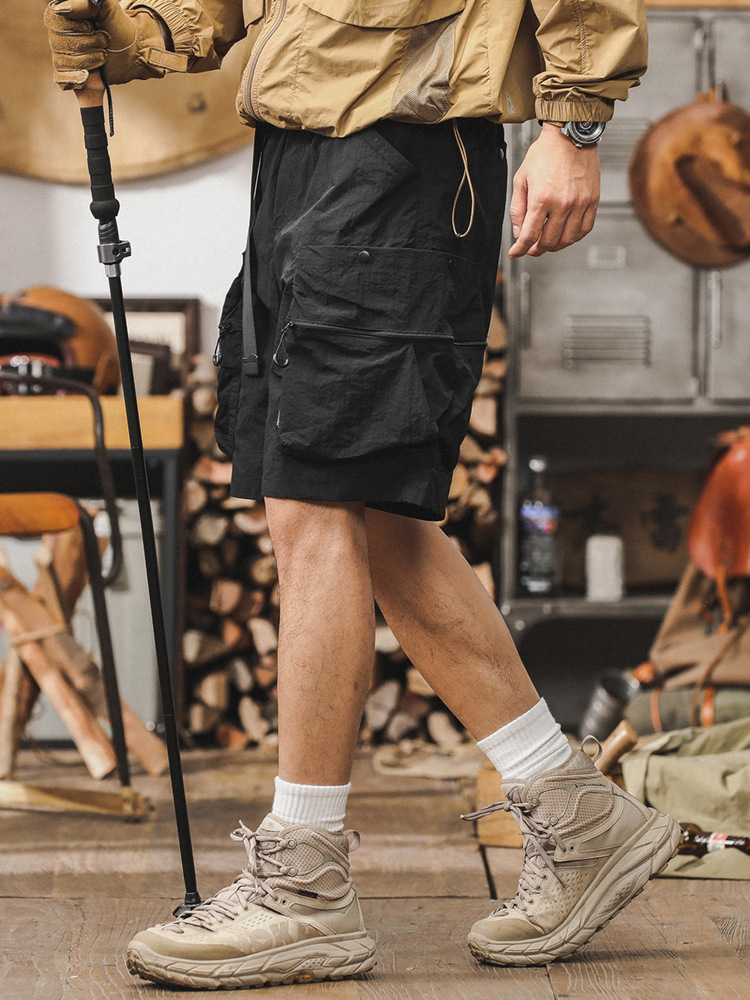 傑雷諾美式機能工裝短褲男夏季薄款戰術獵裝防水速幹多口袋五分褲