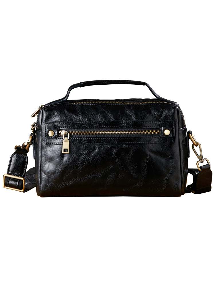 原創手工植鞣牛皮單肩包男士真皮斜挎包休閒時尚多功能手提包男包