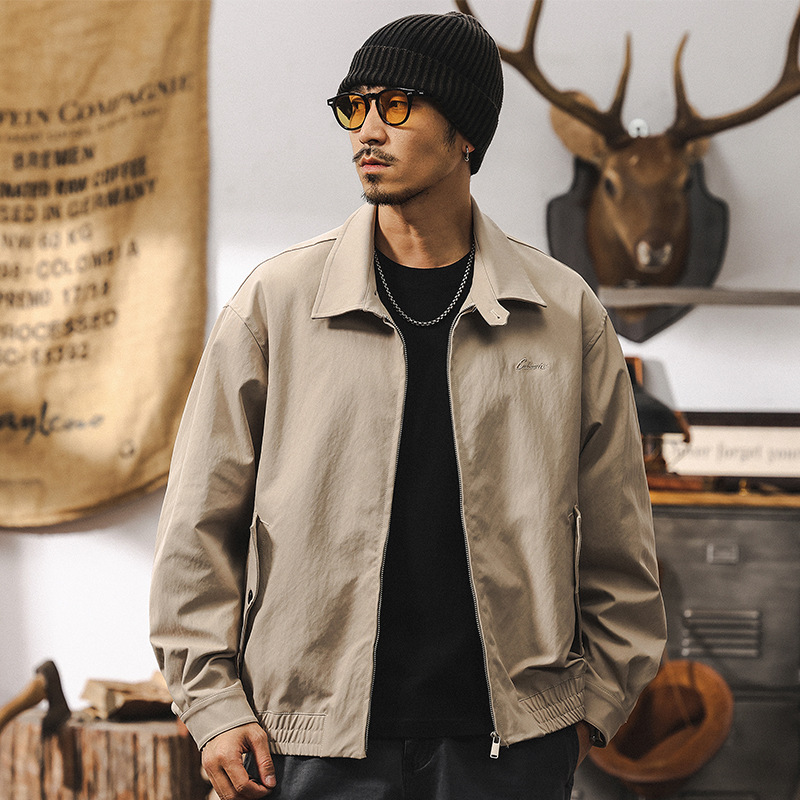 高端復古哈靈頓夾克男春秋2025新款潮牌美式巴恩風外套休閒上衣男