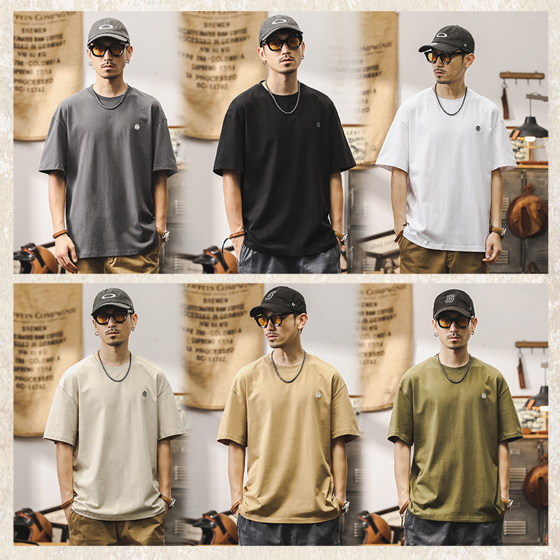 杰雷諾美式復古260g重磅短袖T恤男夏季潮牌寬鬆休閒男士體恤