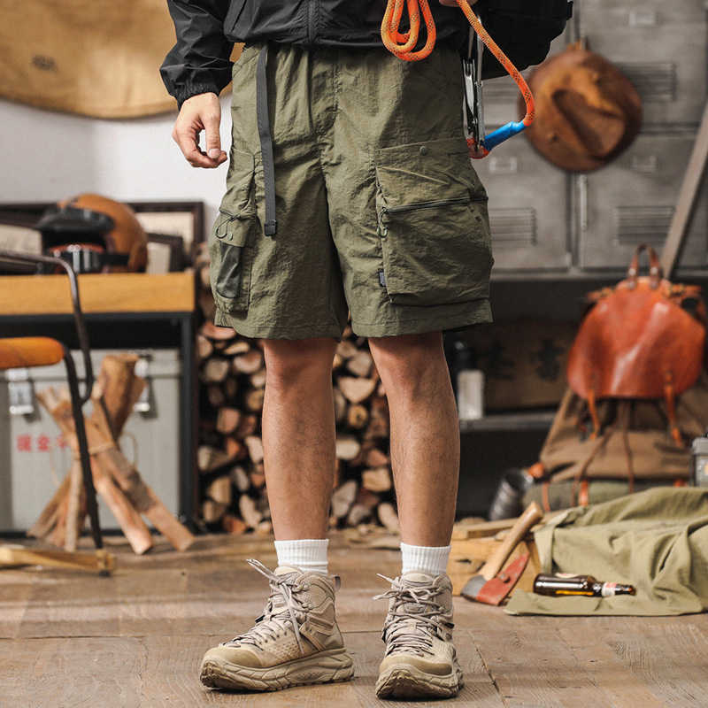 美式城市户外通勤机能工装短裤男夏季潮牌休闲裤薄款多口袋五分裤