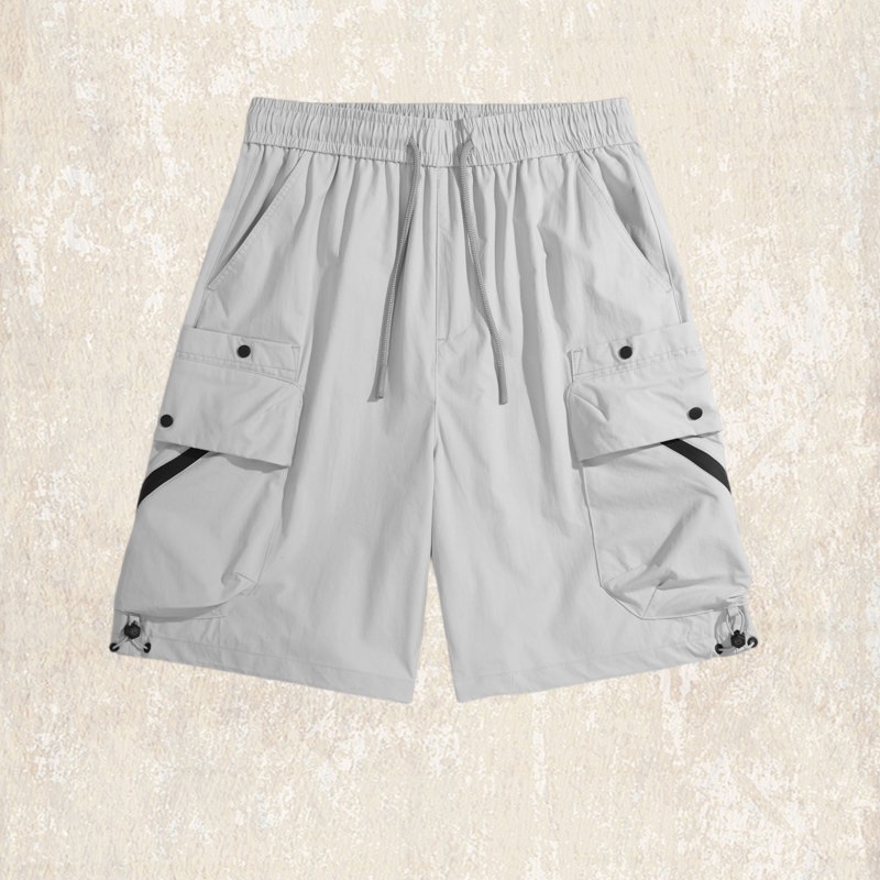 美式復古夏季潮牌工裝短褲男士2025新款寬鬆直筒戶外機能五分褲男