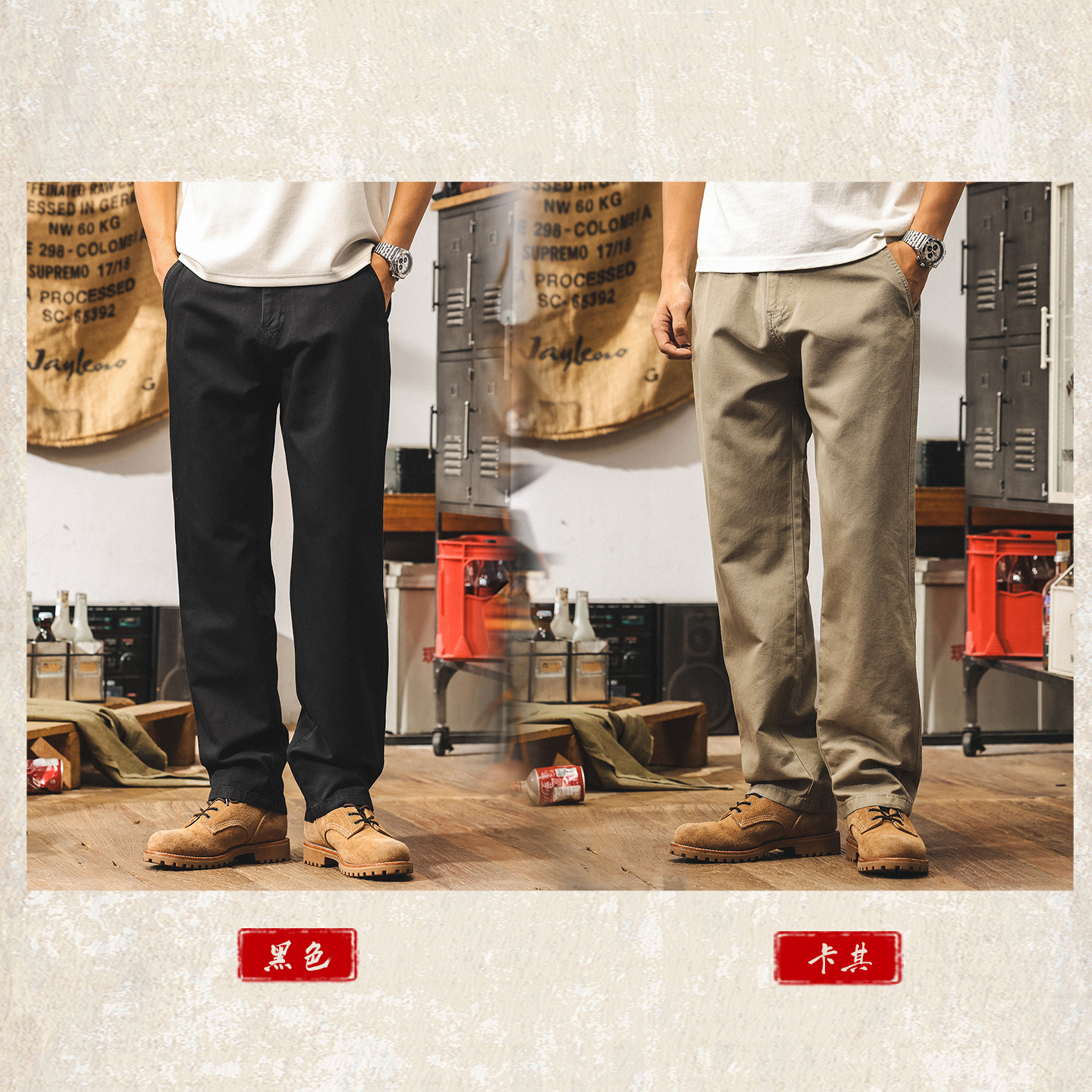 萊賽爾天絲垂墜鬆弛感褲子男夏季薄款男士休閒褲寬鬆直筒美式長褲