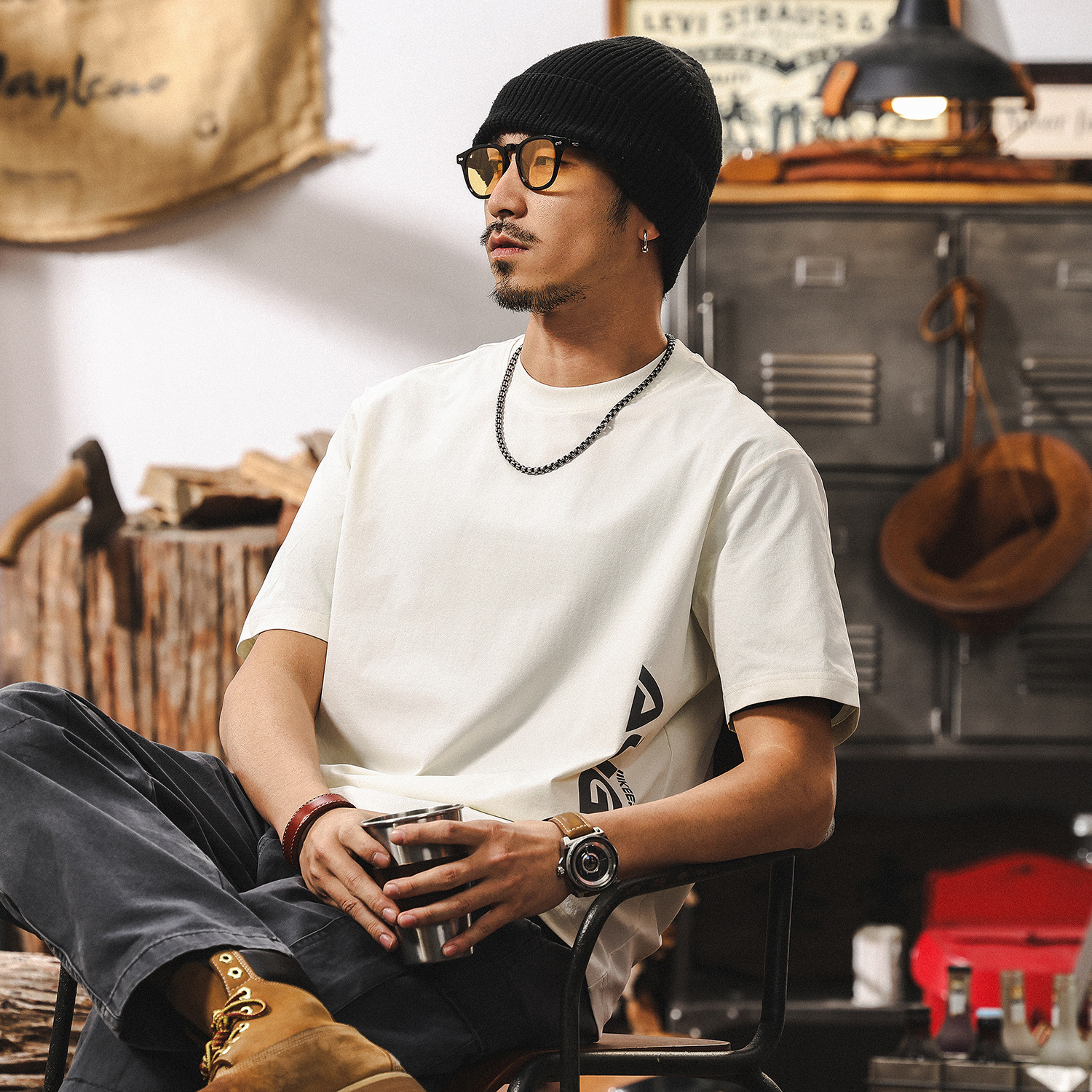 運動輕盈透氣涼感T恤男夏季速乾短袖男2025新款潮牌寬鬆男士上衣