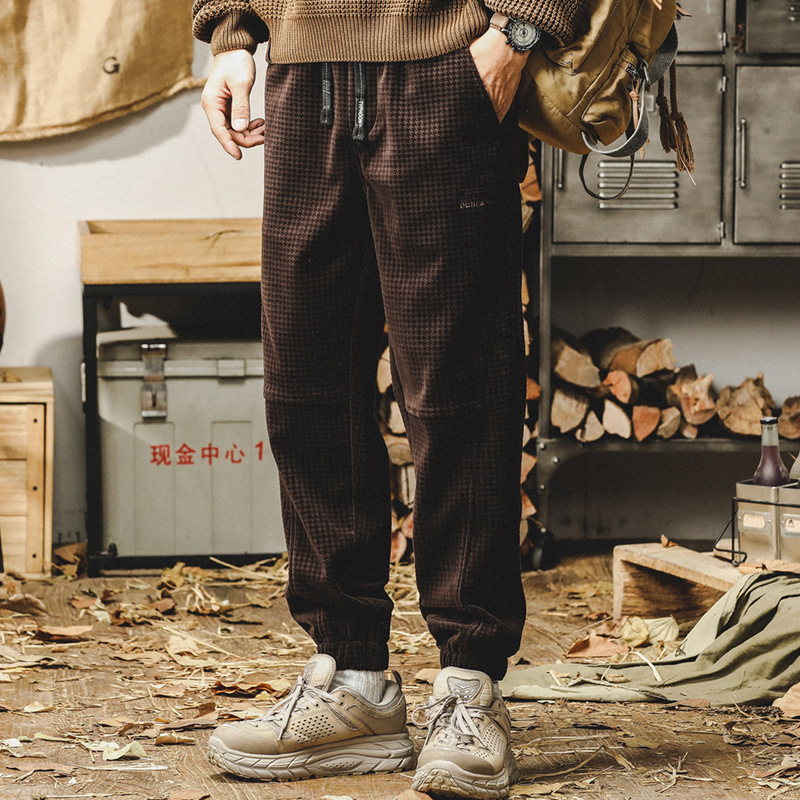 美式重磅燈芯絨褲子男冬季寬鬆直筒休閒褲秋冬厚款潮牌復古哈倫褲
