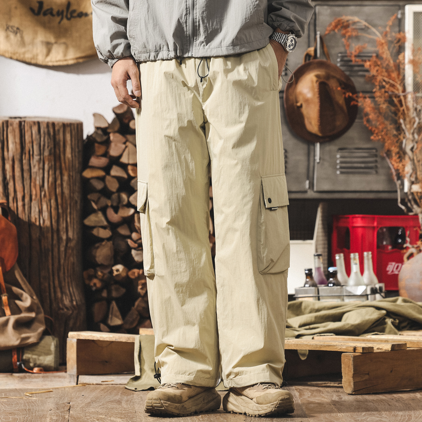 美式復古90%鴨絨防寒工裝羽絨褲男款冬季保暖加厚戶外傘兵滑雪褲