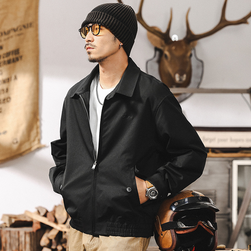 高端復古哈靈頓夾克男春秋2025新款潮牌美式巴恩風外套休閒上衣男