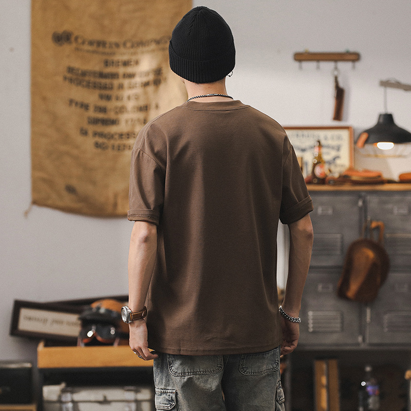 Sorona索羅納涼感T恤男士寬鬆潮牌短袖男夏季2024新款半袖上衣男