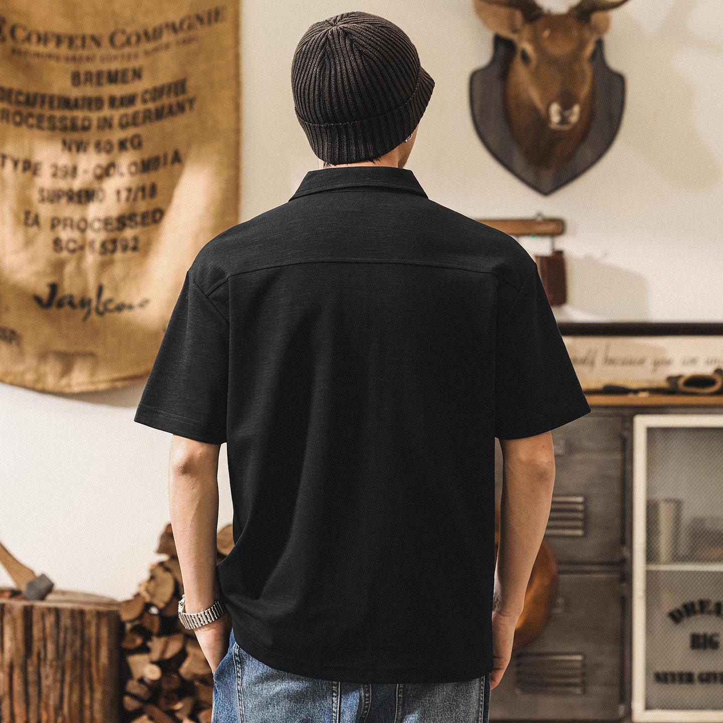 美式復古男士Polo衫短袖夏季2026新款潮牌男裝T恤男寬鬆半袖上衣