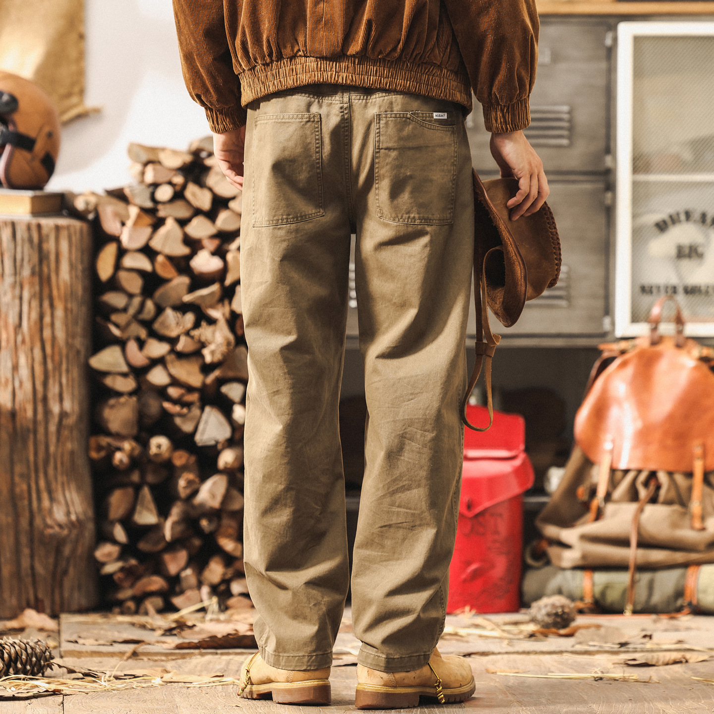 美式復古簡約工裝褲男2025新款秋季休閒褲子男士潮牌寬鬆直筒長褲
