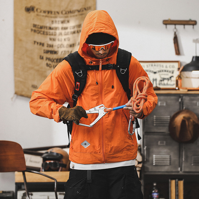 涼感薄款工裝外套男夏季防曬衣男防紫外線騎行運動戶外速乾衣服男