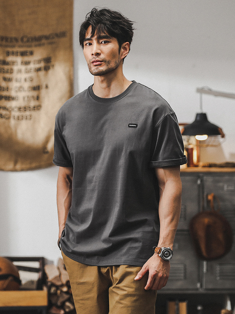 美式復古重磅T恤男短袖夏季2024新款潮流潮牌大碼男裝半袖男體恤