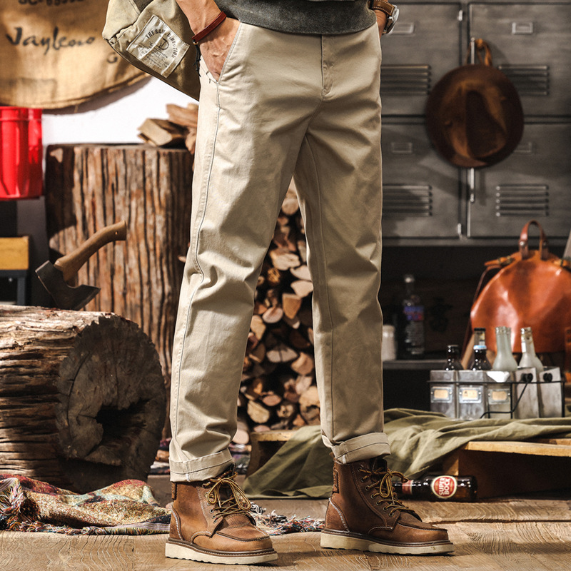 美式復古工裝褲子男春季2025新款潮牌寬鬆直筒長褲男士百搭休閒褲