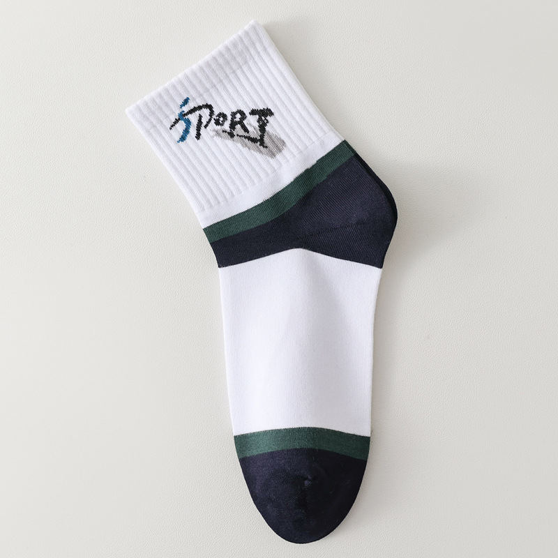 襪子男中筒襪秋冬運動防臭吸汗透氣男士冬季保暖長筒長襪ins潮