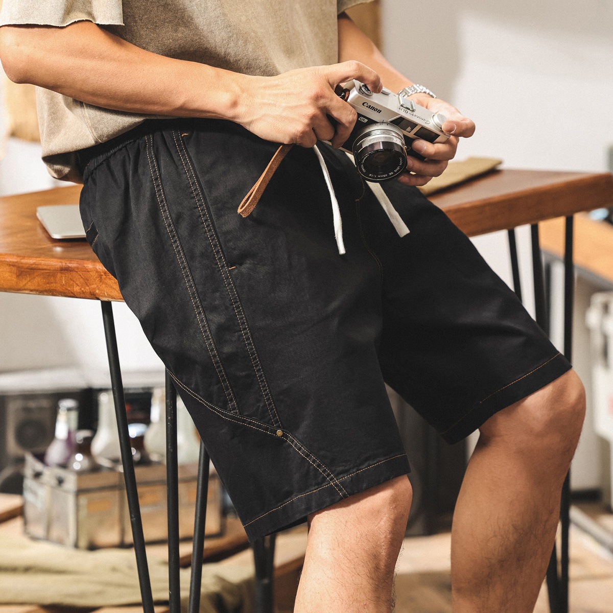 美式復古戶外運動短褲男新款夏季潮牌寬鬆五分褲直筒薄款休閒中褲