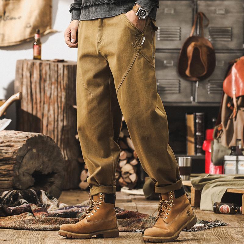 美式復古工裝褲子男春季2025新款寬鬆美拉德休閒長褲潮牌直筒男褲