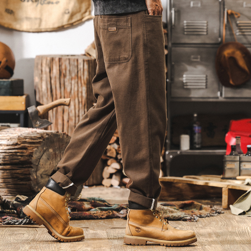 美式復古工裝褲子男秋季2024新款潮牌寬鬆直筒男褲子休閒長褲