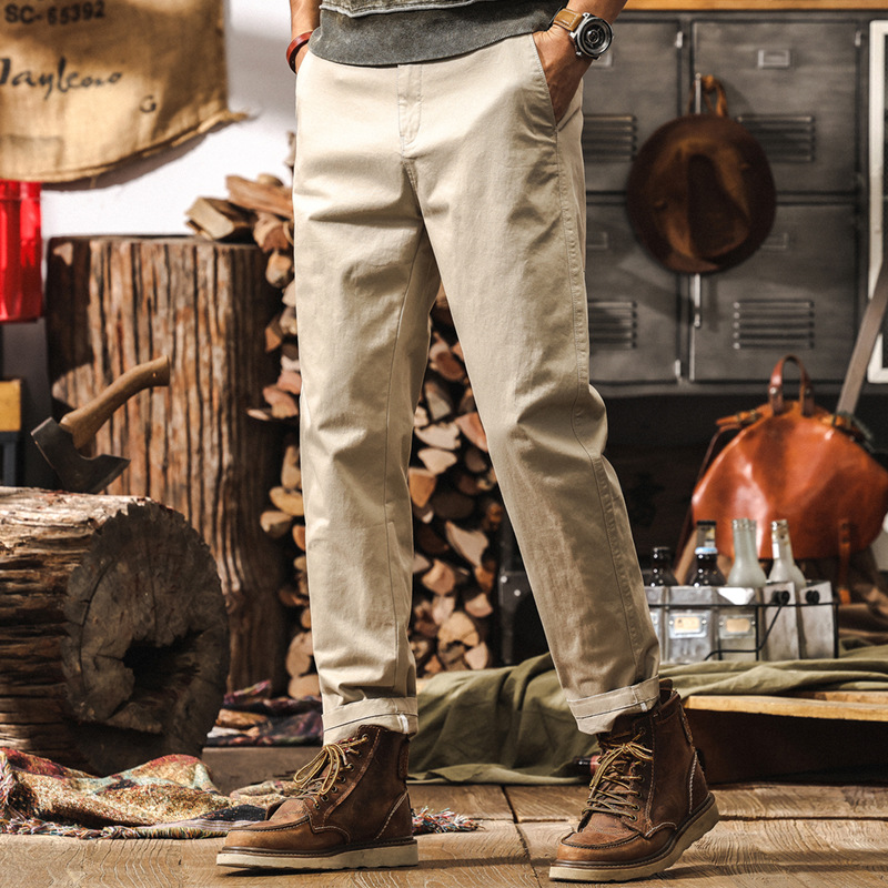 美式復古工裝褲子男春季2025新款潮牌寬鬆直筒長褲男士百搭休閒褲