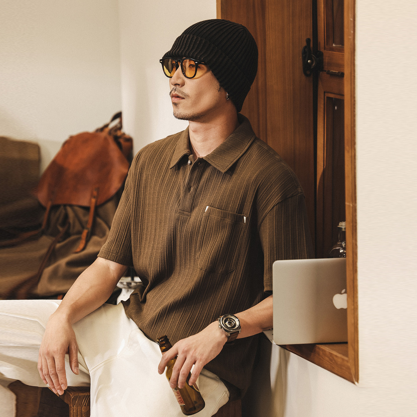 美式復古老錢風Polo衫短袖男夏季休閒潮牌230重磅T恤男寬鬆上衣男