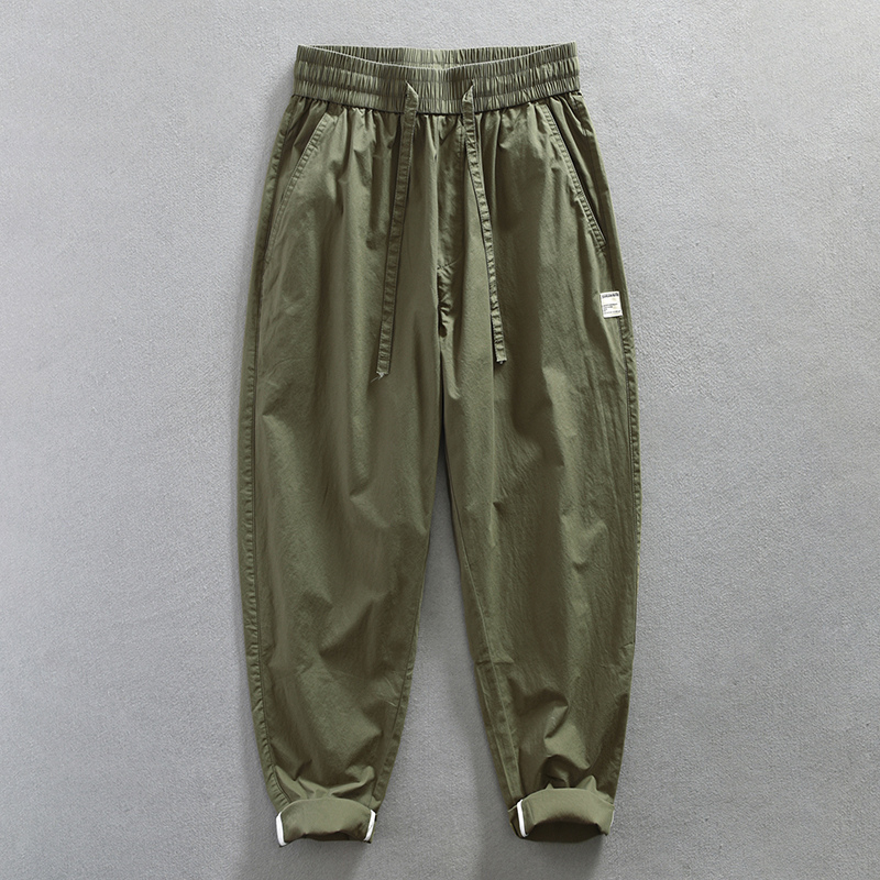 杰雷諾冰絲褲子男夏季薄款冰感男士休閒褲寬鬆直筒簡約百搭錐形褲