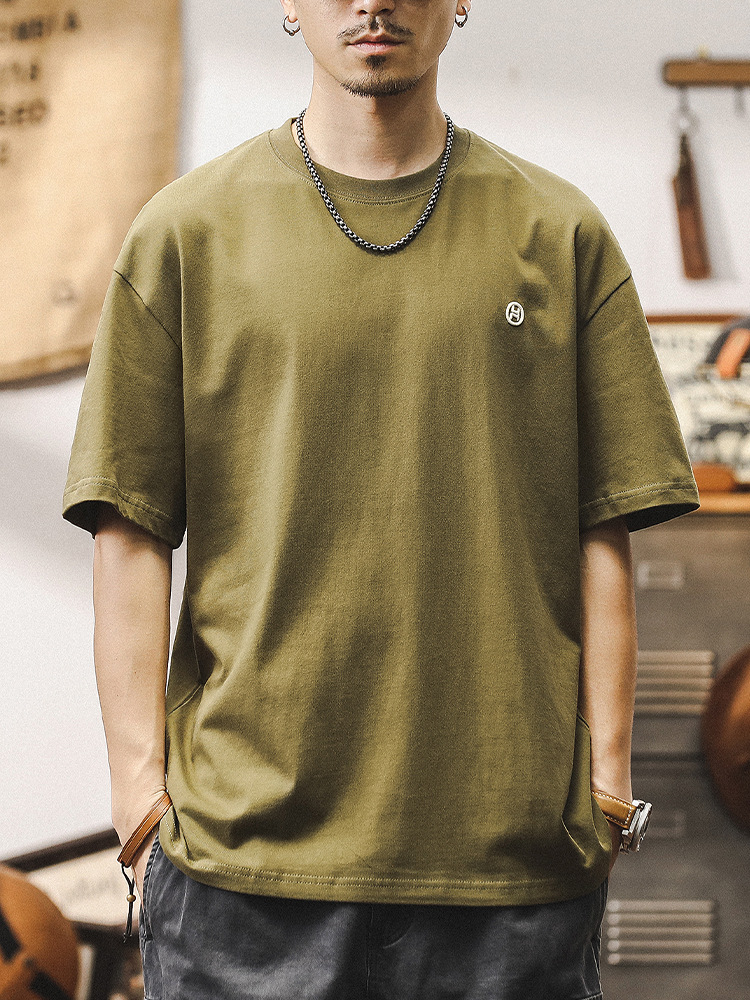 杰雷諾美式復古260g重磅短袖T恤男夏季潮牌寬鬆休閒男士體恤