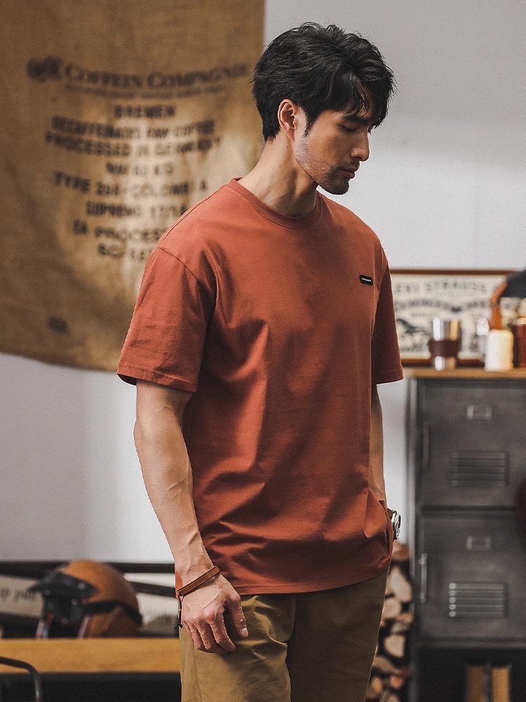 美式復古重磅T恤男短袖夏季2024新款潮流潮牌大碼男裝半袖男體恤