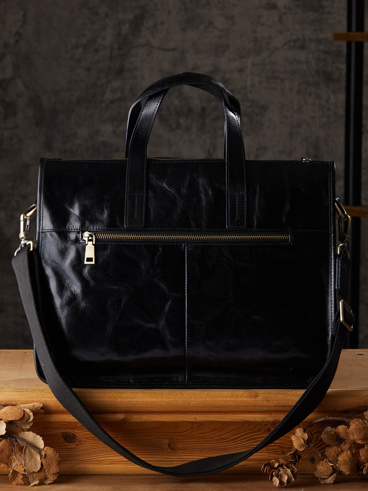 手工植鞣皮手提包男士商務包休閒時尚單肩斜挎包頭層牛皮公文包潮