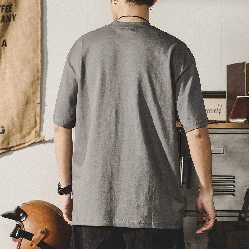 杰雷諾美式復古280g重磅T恤男短袖夏季新款寬鬆上衣半截袖男裝潮T