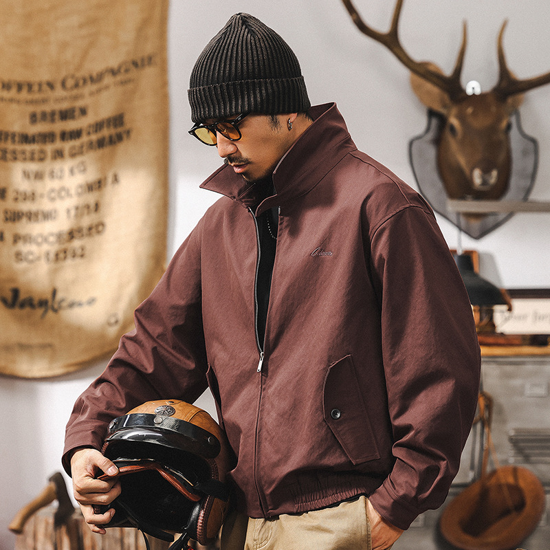 高端復古哈靈頓夾克男春秋2025新款潮牌美式巴恩風外套休閒上衣男
