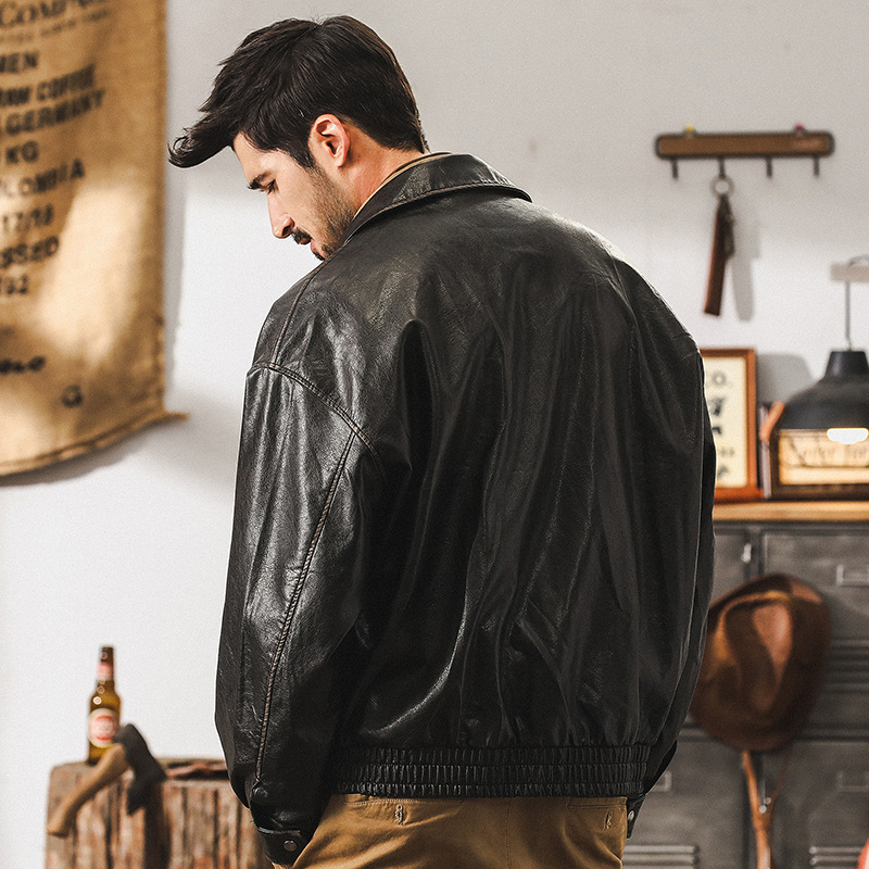 美式復古機車軟皮衣外套男秋季2024新款潮流痞帥硬核PU皮工裝夾克