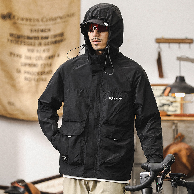 夏季涼感速乾戶外防曬衣男UPF50 防紫外線騎行釣魚男士防曬服外套