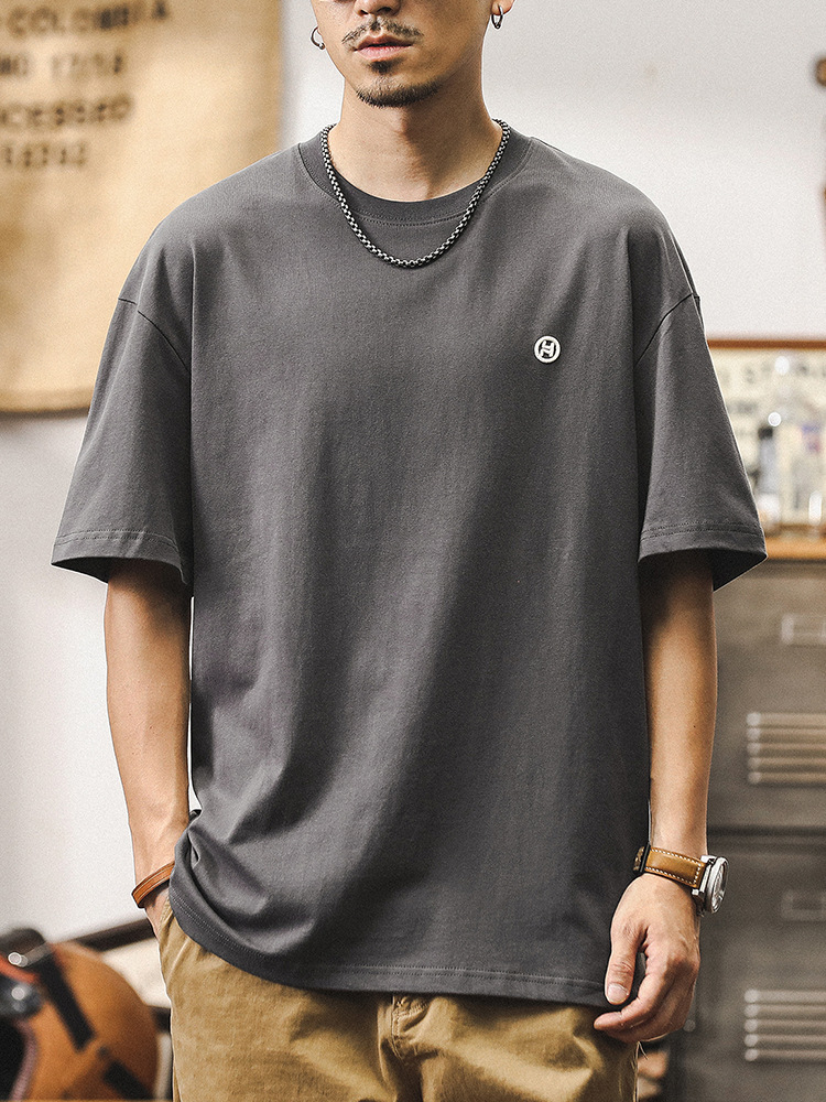 杰雷諾美式復古260g重磅短袖T恤男夏季潮牌寬鬆休閒男士體恤