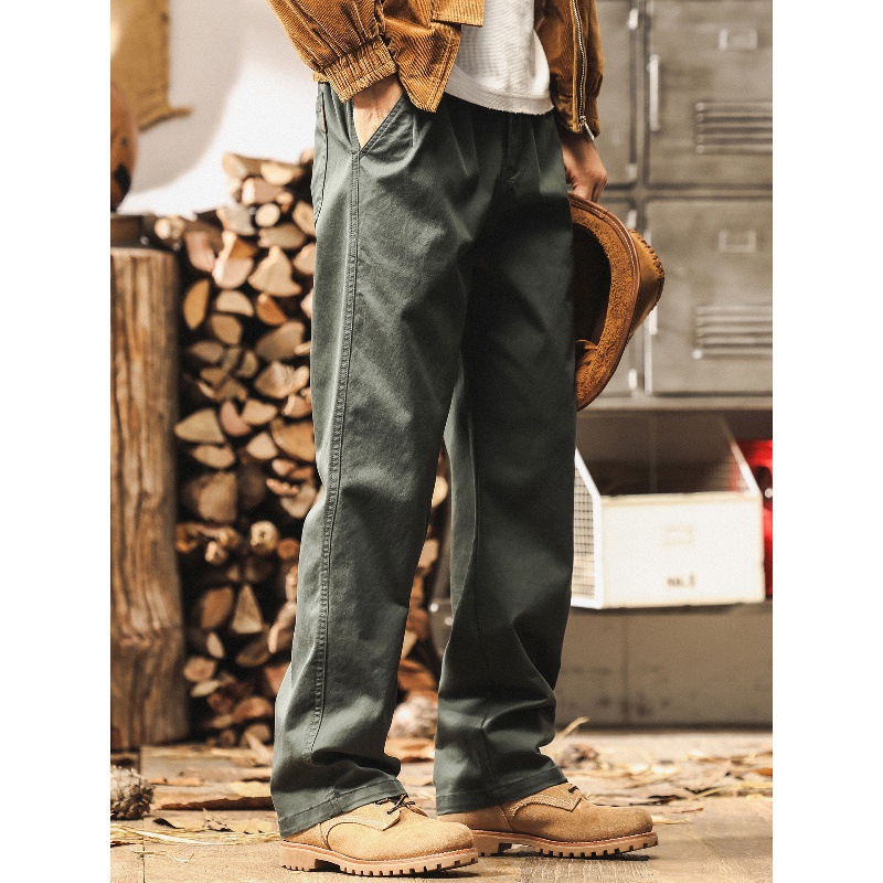 美式復古重磅工裝褲男士褲子2025新款秋季休閒褲男寬鬆直筒長褲潮