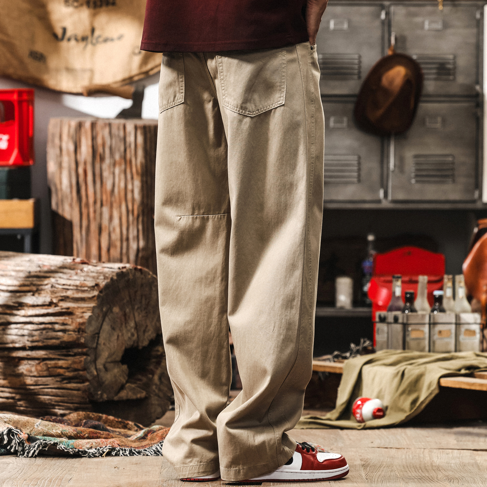 萊賽爾天絲夏季薄款休閒褲男2025新款寬鬆闊腿褲男垂感直筒長褲子