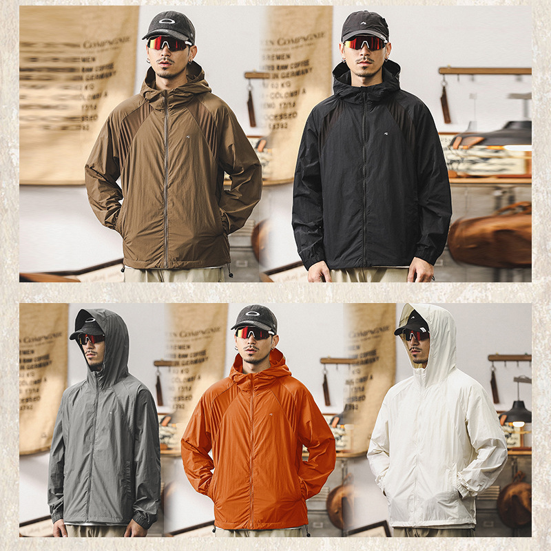 傑雷諾夏季薄款UPF50+防曬衣男涼感寬鬆山系戶外騎行防曬服外套男