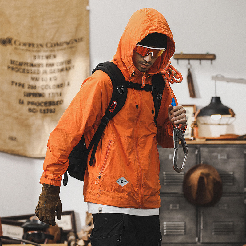 涼感薄款工裝外套男夏季防曬衣男防紫外線騎行運動戶外速乾衣服男