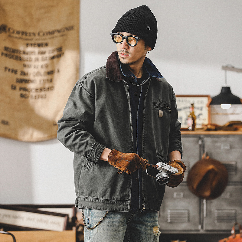 美式經典復古J97工裝夾克男春秋季潮牌重磅水洗耐磨男士休閒外套