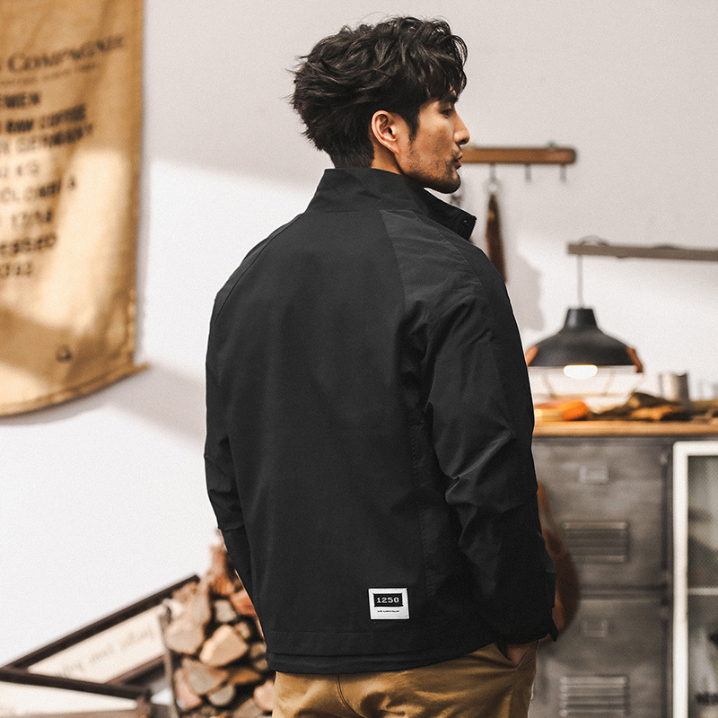 美式復古工裝外套男春秋2024新款城市戶外通勤衝鋒衣潮牌休閒夾克