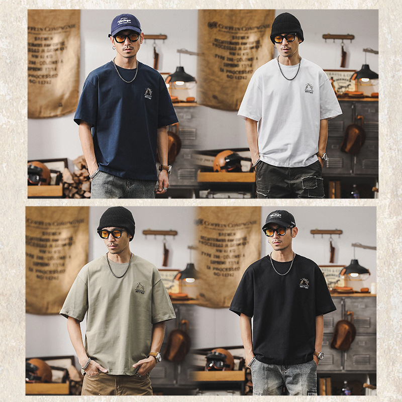 杰雷諾重磅白色短袖T恤男士夏季2024新款潮牌潮流大碼美式衣服男