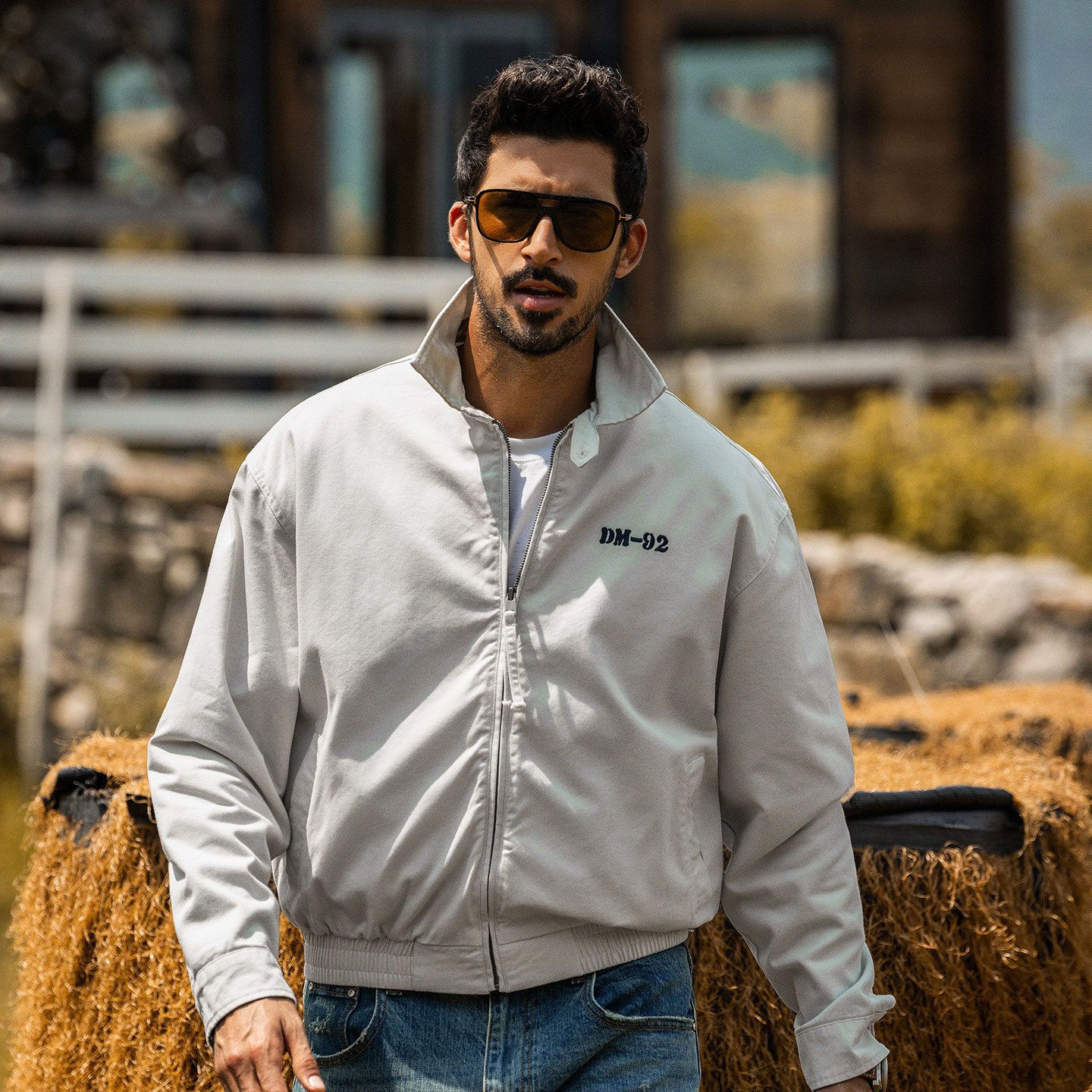 美式復古老登哈靈頓外套男春季新款潮牌寬鬆休閒短款飛行夾克男潮