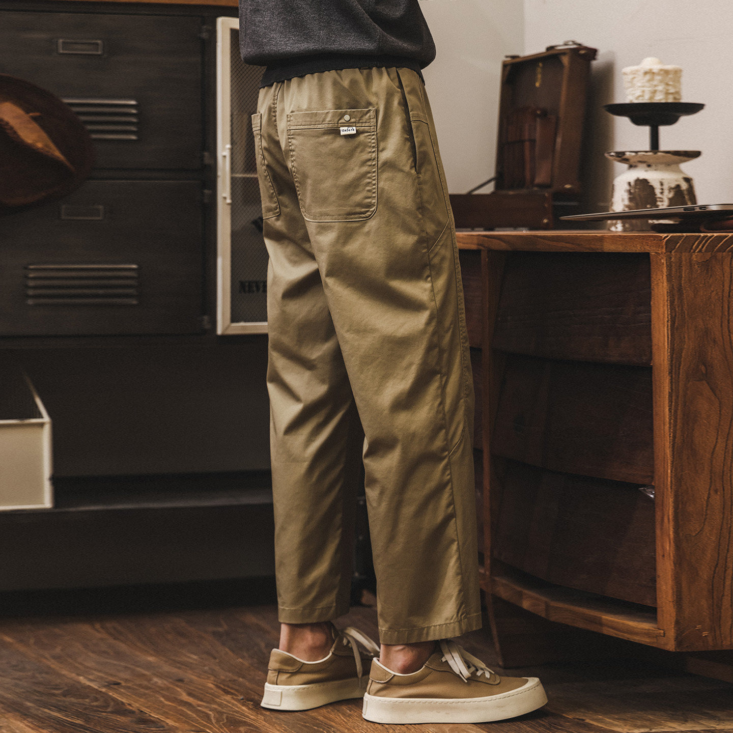 美式復古冰絲薄款九分褲子男直筒夏季2026新款寬鬆春夏男士休閒褲