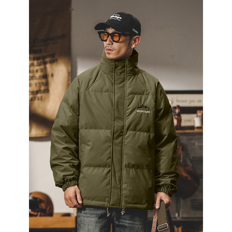 多巴胺輕薄羽絨服男冬季美式潮流高級感簡約保暖加厚服外套