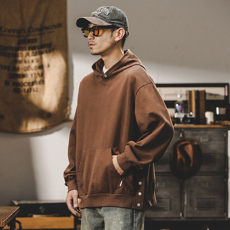 春秋新款美式衛衣男春季2024新款潮牌設計款衣服潮流連帽外套男款