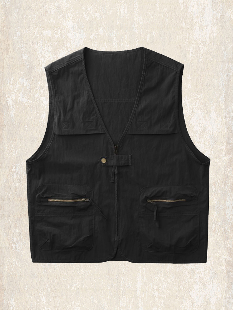 山系戶外露營登山馬甲男款夏季潮牌薄款無袖背心男士坎肩工裝外套