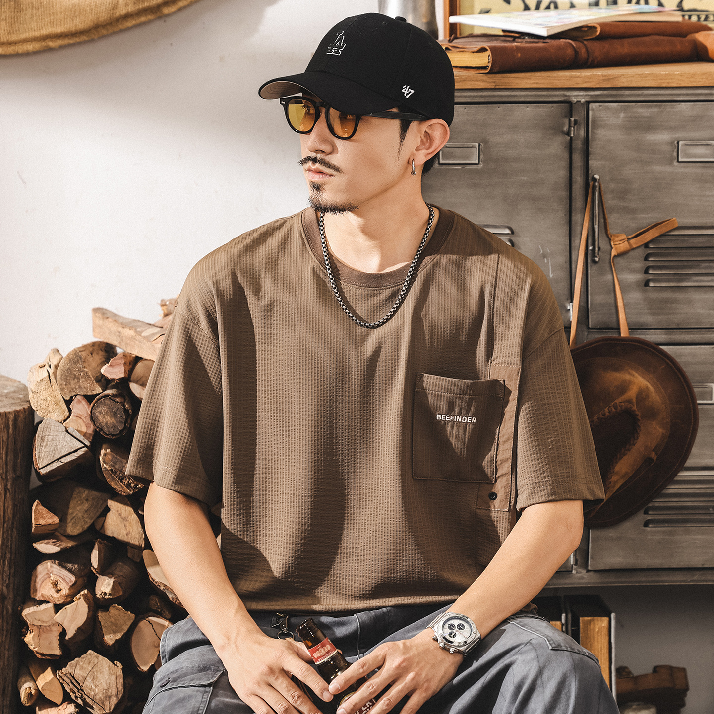 涼感冰絲t恤男短袖夏季新款運動速幹半袖體恤寬鬆大碼男士上衣潮