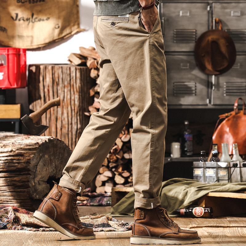 美式復古簡約工裝褲男春季2025新款潮牌寬鬆直筒輕熟通勤休閒褲男
