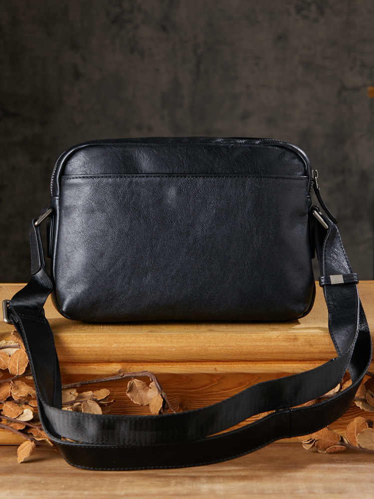 手工植鞣牛皮男士單肩包真皮復古休閒郵差包頭層牛皮手機包斜挎包