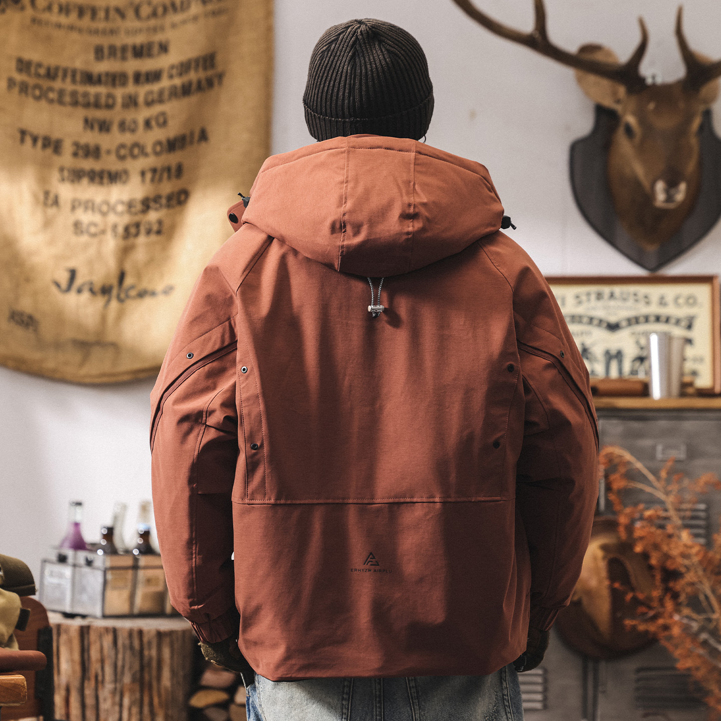 美式復古90%白鴨絨工裝羽絨服男款冬季加厚戶外機能保暖男士外套