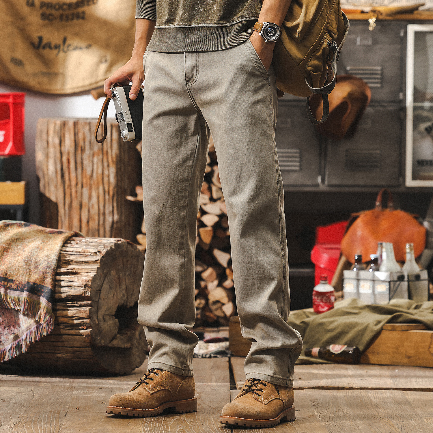 美式重磅復古直筒牛仔褲男春秋2025新款潮牌潮流秋季休閒工裝褲男